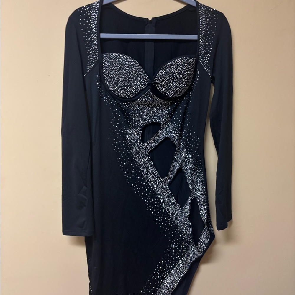 Sexy Black Cutout Sequin Dress. BRAND NEW NEVER WORN!!